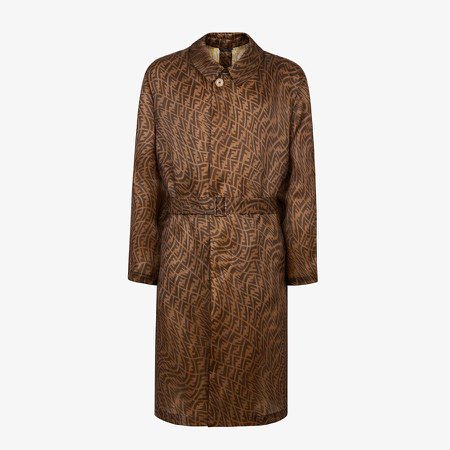 Brown organza trench coat - TRENCH COAT | Fendi