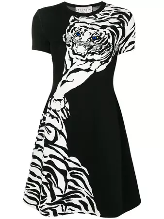 Valentino Tiger Motif Dress - Farfetch