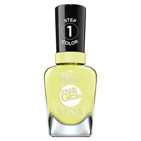 Sally Hansen Miracle Gel Neon Nail Color, Lemon Chillo