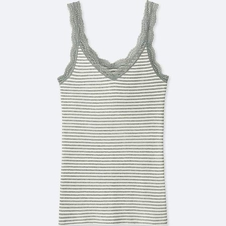 Women's 2 Way Ribbed Lace Tank Top
