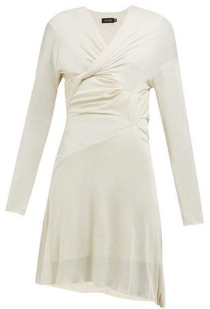 Atlein - Draped Silk Jersey Dress - Womens - Ivory