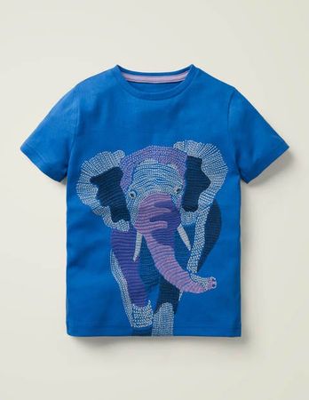 Superstitch Animal T-Shirt - Bold Blue Elephant | Boden US