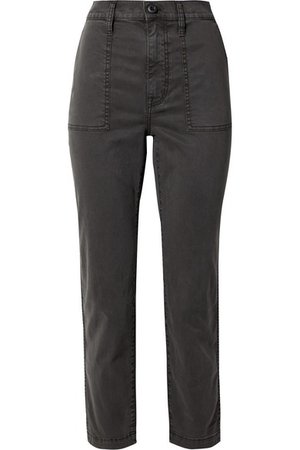 Madewell | Stretch cotton-blend straight-leg pants | NET-A-PORTER.COM