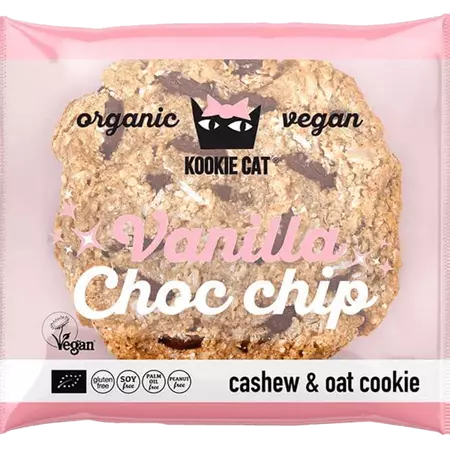 Kookie Cat veganer Bio Cookie mit Vanille und Schhokoladen-Drops 50g | greenist.de