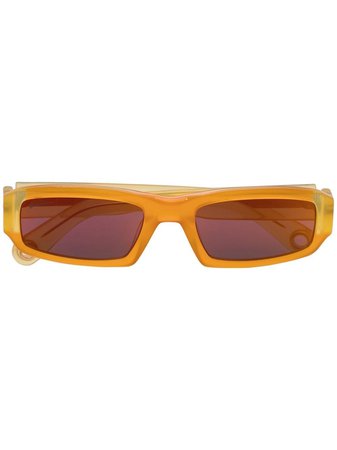 Jacquemus Orange Les Lunettes Altu Rectangular Sunglasses - Farfetch