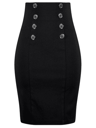 "High Waist" Pin Me Up Pencil Skirt by Double Trouble | Inked Shop