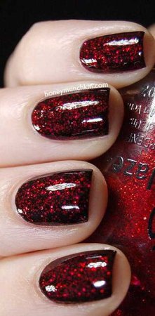 black and red nail polish