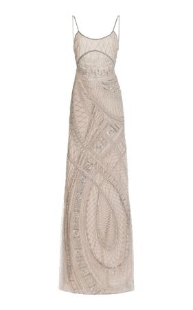 Lace Embroidered Tulle Maxi Dress By Cucculelli Shaheen | Moda Operandi