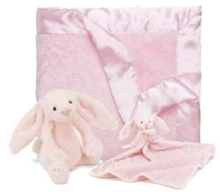 baby blanket and toys