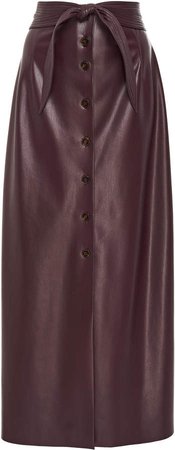 Arfen High-Waist Button-Front Skirt Size: XS