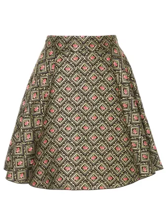 Dolce & Gabbana rose embroidered A-line skirt £1,323 - Buy Online - Mobile Friendly, Fast Delivery