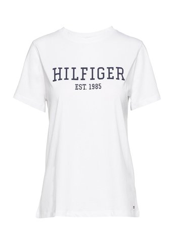 Lily C-nk Tee Ss (Classic White) (250 kr) - Tommy Hilfiger - T-shirts & Toppe | Boozt.com
