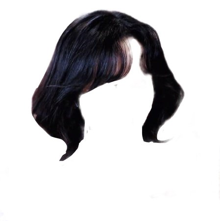 black bangs hair