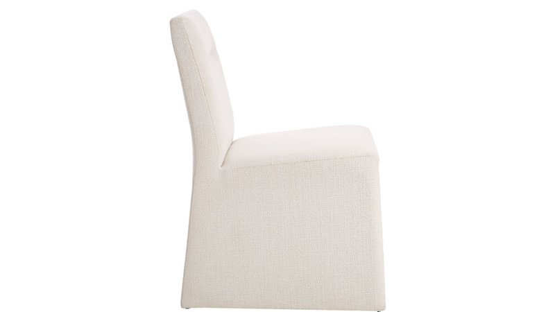 C2B - silver lining white armless dining chair