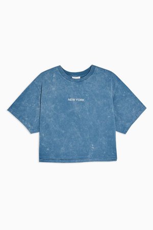 PETITE Blue Wash New York T-Shirt | Topshop