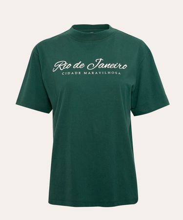 camiseta de algodão rio de janeiro mindset verde escuro - C&A