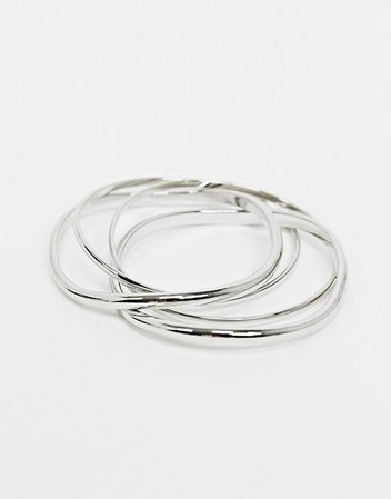 Liars & Lovers Exclusive bangle multipack in silver | ASOS
