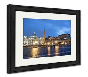 Colosseum Rome Vatican Place Saint Peter Cathedral At Night Framed Pri – Rockin Docks Deluxephotos