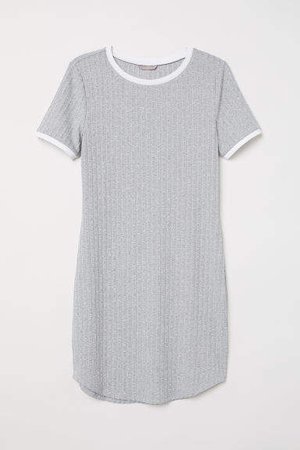 H&M+ Ribbed Dress - Gray