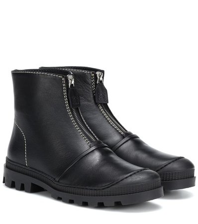 LOEWE Leather ankle boots