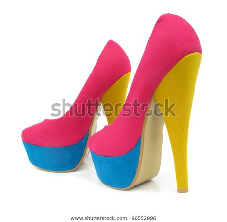 Pink Blue Yellow Heels