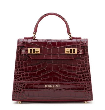 burgundy croc purse