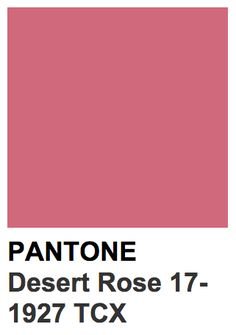 PANTONE Color: Desert Rose