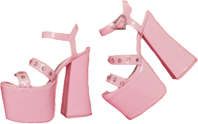 sugar thrillz pink vegan leather rhinestone platform heels