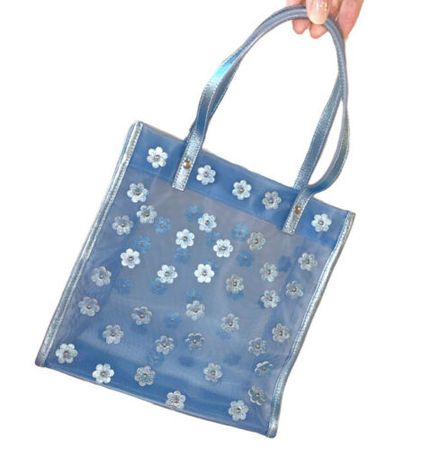 vintage miu miu metallic mesh daisies floral bag purse italy blue silver 90s y2k | eBay