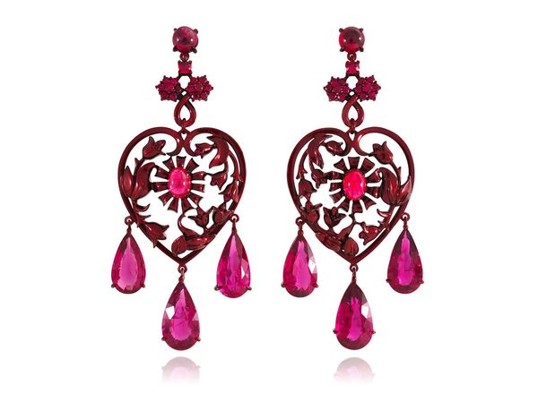 Ruby earrings | Lydia Courteille