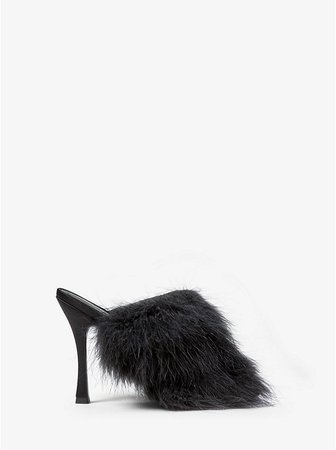 Charmaine Feather And Satin Mule | Michael Kors
