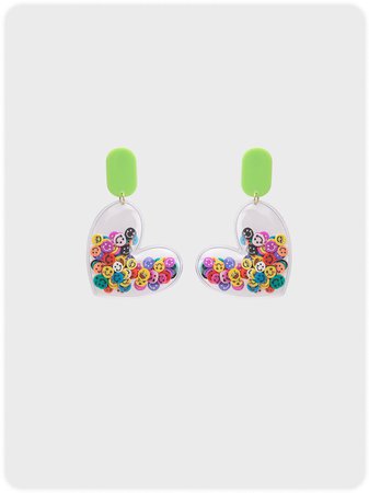 Smile Face Drop Cute Earrings | Accessories | Kollyy Green Accessories Casual Polyester Summer Accessories | kollyy