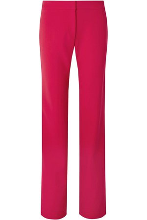 Carolina Herrera, Red Wool Straight-leg Pants Crimson