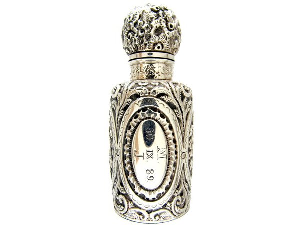 Victorian Silver Scent Bottle - The Antique Jewellery Company