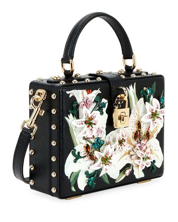 Dolce & Gabbana Dolce Box Lilium Top-Handle Box Bag