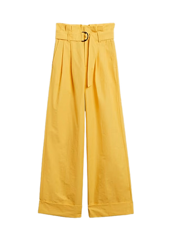 yellow palazzo pants bottoms