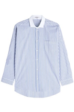 Cotton Blend Shirt with Embellished Collar Gr. M