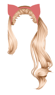 blonde hair cat ears