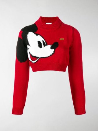 Gcds GCDS X Disney Mickey Mouse knit sweater red | MODES