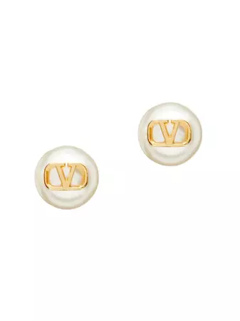 Shop Valentino Garavani Vlogo Signature Earrings With Pearls | Saks Fifth Avenue