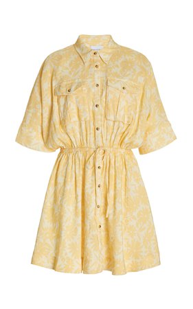 Dallas Floral Linen-Blend Shirt Dress By Significant Other | Moda Operandi