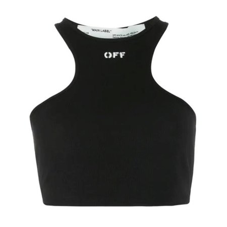 Off-White Rowing Crop Top in Black/White - Apparel - Jomashop