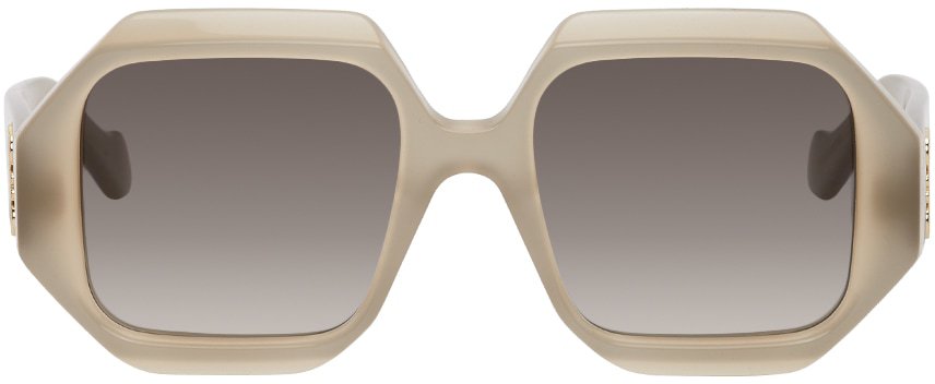 Loewe: Taupe Chunky Sunglasses | SSENSE
