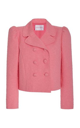 Double-Breasted Cotton-Blend Jacket By Carolina Herrera | Moda Operandi