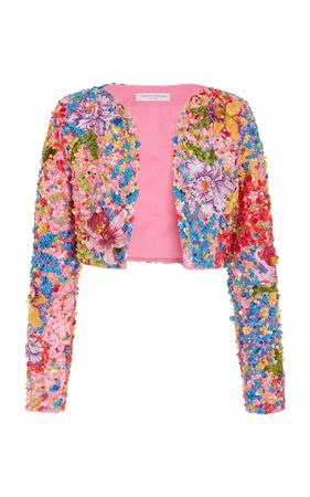 Embellished Cropped Jacket By Carolina Herrera | Moda Operandi
