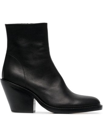 Ann Demeulemeester 80 Leather Ankle Boots