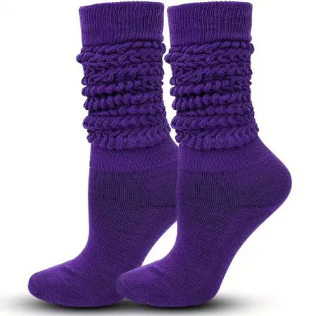 purple slouch socks