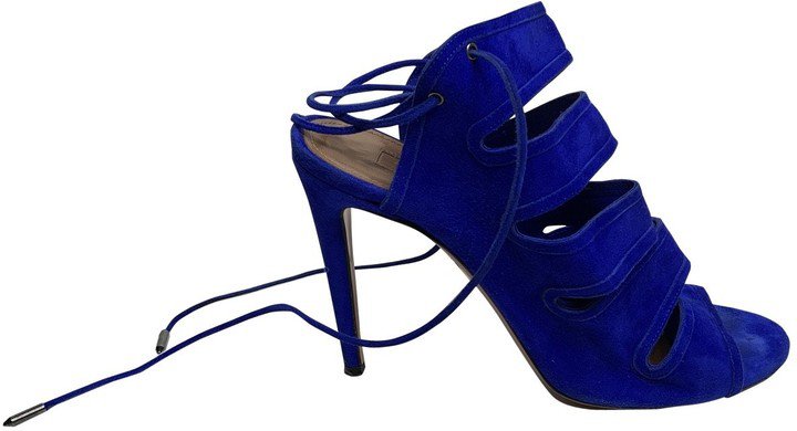 Blue Suede Sandals