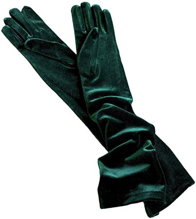 Dents Ladies Long Soft Stretch Velvet Evening Gloves (Forest Green): Amazon.co.uk: Clothing