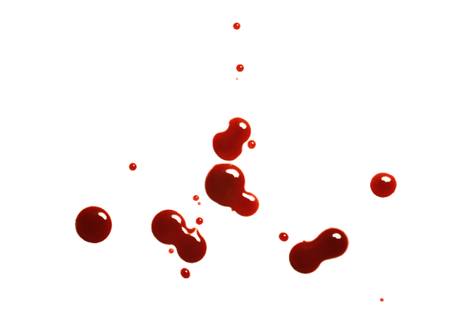 Realistic drops of blood